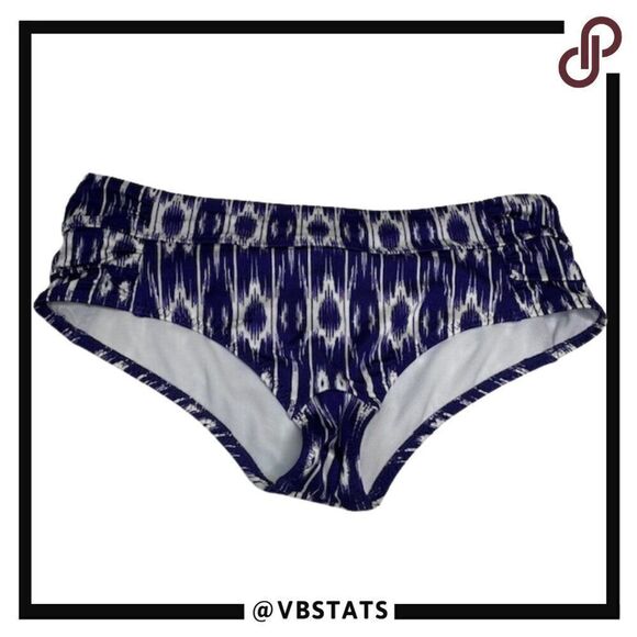 Athleta Purple and White Graphic Design Swim Bottoms in Size Medium - Picture 1 of 4